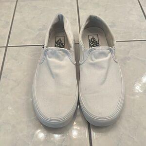 White Slip-on Vans